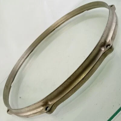 Gretsch 14" NOB Doble Brida LATÓN 8Lug Caja Tambor/Piso Tom Rim/Hoop Años 50 Níquel Foto 1 de 4