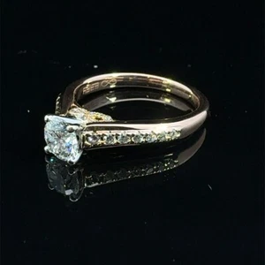 18K Rose Gold Effy Diamond Engagement Ring 1.01 Cttw 5.0 grams (WCP029851) - Picture 1 of 7