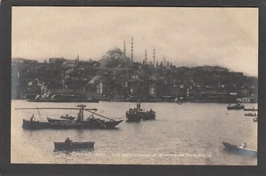 AK Konstantinopel Istanbul Türkei 20er Jahre Boote und La Moschee Süleymanie RP - Bild 1 von 2
