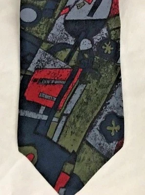 Pierre Cardin Multi Geometric Print 4 X 58" Necktie Tie - Image 1 of 2