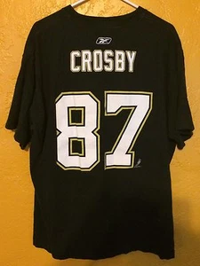 PITTSBURGH PENGUINS SIDNEY CROSBY PLATER T SHIRT XL ROOKIE YEAR RARE - Picture 1 of 2
