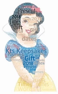 Wortkunst Bild personalisiert Geschenk Andenken Schneewittchen Disney - Bild 1 von 3