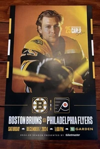 Boston Bruins V Philadelphia Flyers Game Day Poster 12.7.24 Brandon Carlo - Picture 1 of 2