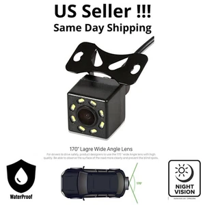Backup Camera Rearview Universal Mount Wide Angle 8 LED for ALPINE Car Radio - Picture 1 of 6