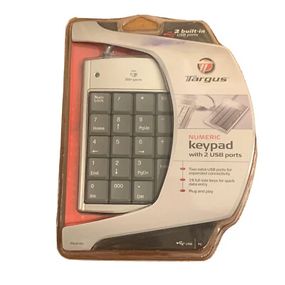 Targus Numeric Keypad with USB Corded Fits PC Mac or Chrome 19 Full Size Keys - Image 1 of 4