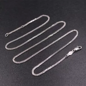 PT950 Pure Platinum 950 Necklace Women 1mm Wheat Link Chain 4-4.2g 17.9in - Picture 1 of 5