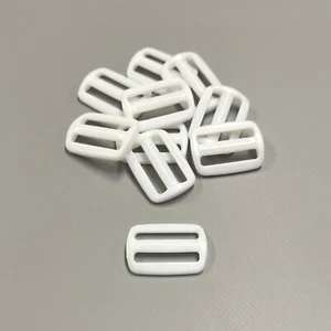 25mm 3 Bar Slides Plastic Tri Glide In White For Webbing Tapes Collars Straps - Picture 1 of 8