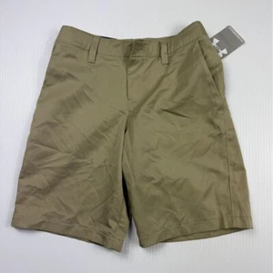 Under Armour Golf Shorts Khaki Flat Front Quick Dry Performance Size 10 - Picture 1 of 7