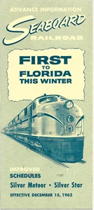 Horario Seaboard Railroard 12/15/1962 - Imagen 1 de 1
