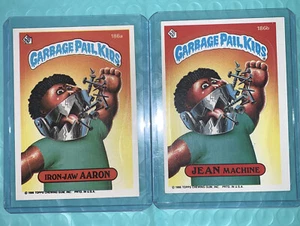 1986 Topps Garbage Pail Kids Series 5 Iron-Jaw Aaron 186a & Jean Machine 186b - Bild 1 von 6