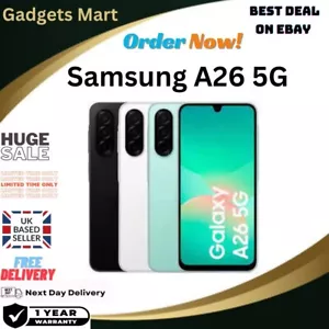 Samsung A26 5G 128GB 6.7'' UNLOCKED SMART PHONE 2025 MODEL Brand New Sealed - Picture 1 of 9