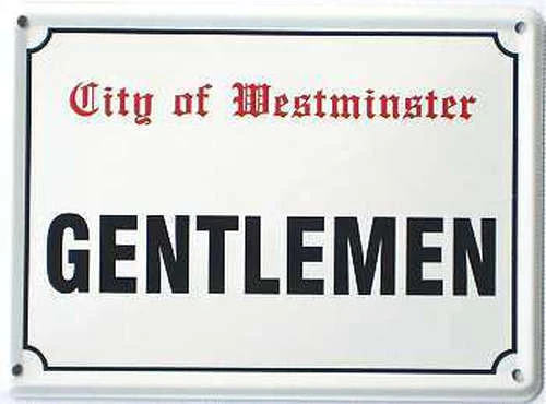 Mini-Blechschild Gentlemen, 11 x 8 cm - Bild 1 von 1