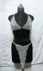 10mm Butted Bikini Aluminum Silver Hot Sexy Chainmail Costume