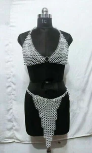 10mm Butted Bikini Aluminum Silver Hot Sexy Chainmail Costume - Picture 1 of 3