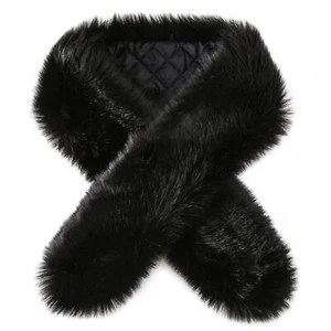 Faux Fur Shawls and Wraps for Women Winter Wedding Faux Fur Scarf for Bridal ... - Picture 1 of 5