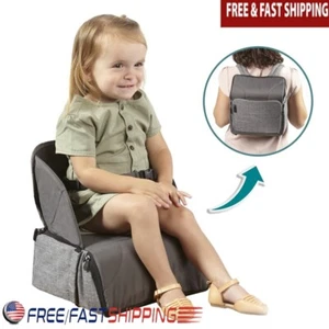 2-in-1 Portable Booster Seat Diaper Bag Backpack Travel Essential Baby Gear New - Picture 1 of 13