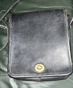 Vintage COACH Compact Pouch 9620 Black Glovetanned Leather NYC USA - Picture 1 of 10