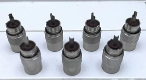 UHF Male Connectors x 7 - Zdjęcie 1 z 4