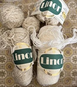Lot Of 3 Berroco Vintage Linor Yarn Rayon Cotton Linen Cream White Natural READ - Picture 1 of 4