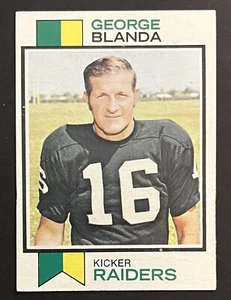 1973 TOPPS GEORGE BLANDA #25 GREEN BAY PACKERS HOF @ NOT MINT - Picture 1 of 2