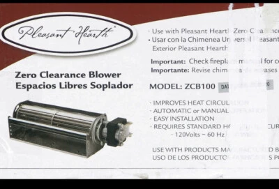 Pleasant Hearth Circulating Blower for Zero Clearance Fireplace ZCB100 - Image 1 of 4