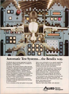 Allied Bendix Aerospace Print Ad 1985 Automatic Test Systems Aircraft - Picture 1 of 1