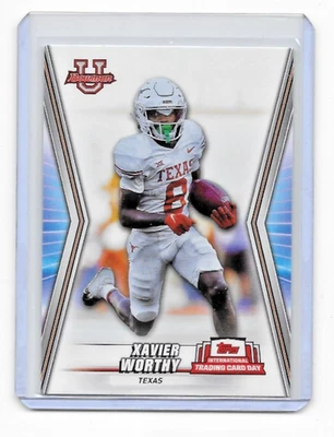 XAVIER WORTHY NTCD-BF24 2023 TOPPS BOWMAN UNIVERSITY INTERNATIONAL TRADING CARD - Image 1 of 2