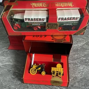 Two Matchbox Yesteryear 1828 Stevensons Rocket & 1922 Frasers Wagon & Trailer - Picture 1 of 4