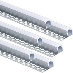 Besseto Plaster-in LED Channel 6 Pack 3.3FT/1 Meter Trim Edge Tile LED Strip Al - Picture 1 of 7