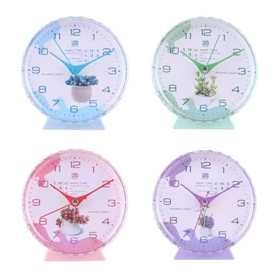 Fashionable Alarm Clock Battery Operated Mute Table Clock Large Display for Desk - Image 1 of 4