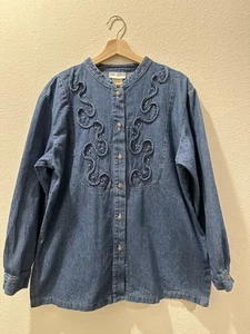 Vintage Saint Germain Denim Top - Picture 1 of 4