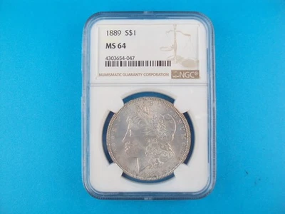 1889 MORGAN SILVER DOLLAR--NGC MS64--PHILADELPHIA - Image 1 of 4
