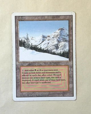 Taiga MTG Revised / 3rd Edition Moderately Played / Lightly Played (MP/LP) (2) - Image 1 of 2