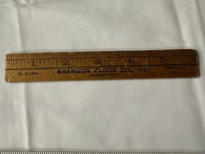 Milwaukee Holz Werbung Lineal Vintage, Shannon Floor Company - Bild 1 von 5