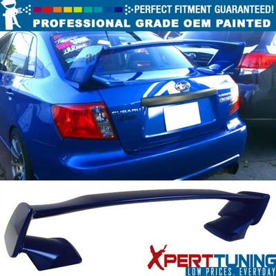 Fits 08-14 Subaru Impreza WRX STI Style Trunk Spoiler ABS Painted #02C Blue 3PCS Foto 1 de 4