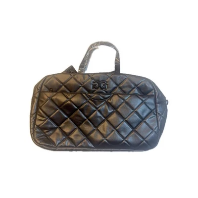 Gilda Paris Quilted Weekender Bag Black Oversized Carryall Travel Tote NWT - Изображение 1 из 4