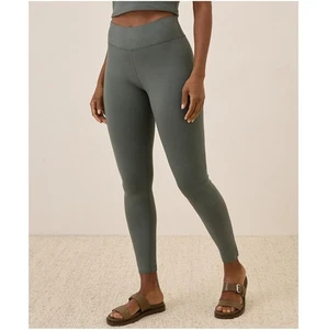 Leggings para mujer Pact S de algodón orgánico - cortos - gris ricino nuevos con etiquetas - Imagen 1 de 2