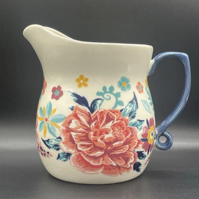 Pioneer Woman Measuring Pitcher Keepsake Floral Pattern 4 Quart Ceramic - Image 1 of 4