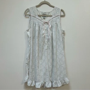 Camisón de novia vintage Lord & Taylor vestido sin mangas quimise 100 % algodón talla grande - Imagen 1 de 6