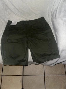 Sonoma Flexwear Ripstop Cargo Shorts Mens 34 Green Stretch Waistband NWT - Picture 1 of 6
