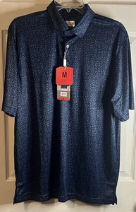 Greg Norman Collection ML75 Men’s Golf Polo Shirt Short Sleeve M Navy Blue New - Picture 1 of 8