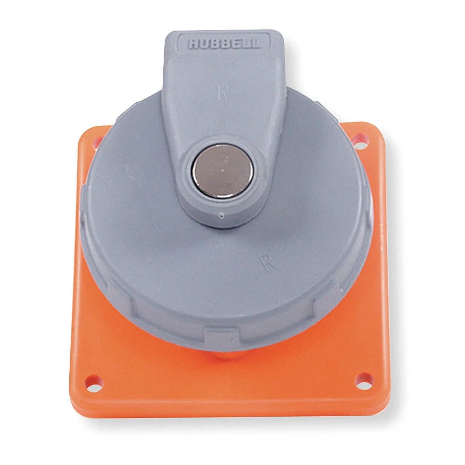 HUBBELL HBL460R12W WT Pn&Slv Rec,Orange,60 A;3Pl,Three 6C585 - Image 1 of 1