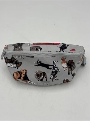 Vera Bradley Best in Show Dogs ReActive Belt Bag Fanny Pack w/ RFID Gray - Image 1 of 4