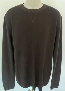 Blusa Suéter Tejido Cachemira Marrón Seda Marrón Cuello Redondo Neiman Marcus Para Hombres Talla XL - Imagen 1 de 24