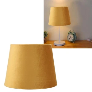 Elegant Gold Velvet Lampshade for E14/E27 Bulbs Easy Installation - Picture 1 of 19