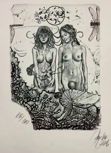 GÜNTER HUJBER: Exlibris "Twinpeaks" for N.H.; 2016 - Afbeelding 1 van 2