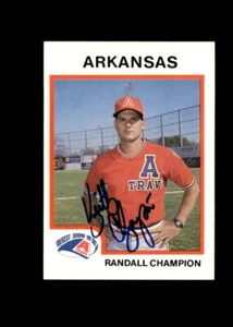 Randall Champion 1987 ProCards Arkansas Travelers authentic autographed card - Picture 1 of 2
