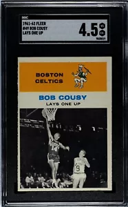 1961-62 Fleer #49 Bob Cousy Lays One Up SGC 4.5 Sehr guter Erhaltungszustand + Top konservativ - Bild 1 von 7