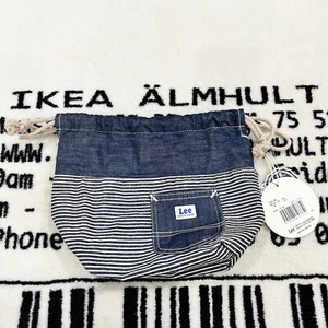 Lee Union Made Hickory Stripes Indigo Denim Carry Pouch Bag - Picture 1 of 8