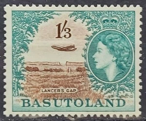 Basutoland QEII 1954-58 1s3d Brown & Turquise Green Mint sg50 - Picture 1 of 2